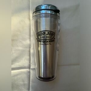 Ron Jon silver acrylic hot cold travel mug